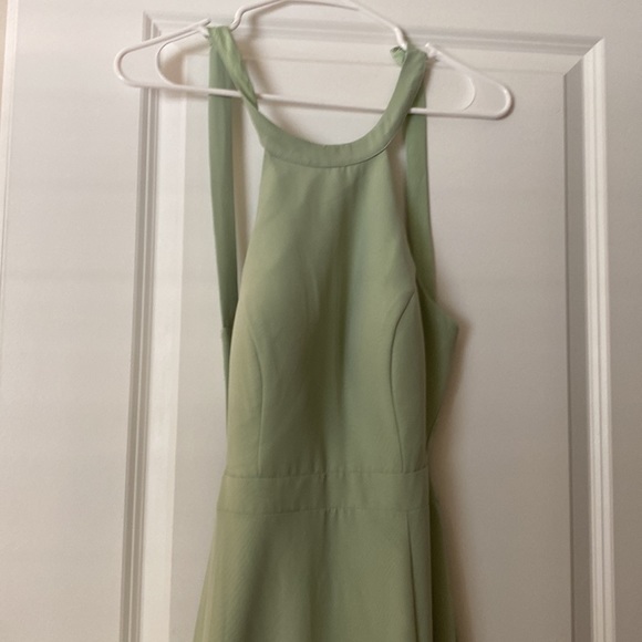 Azazie Clarice bridesmaid A-Line High Neck Chiffon Floor-Length Dress - Picture 5 of 10